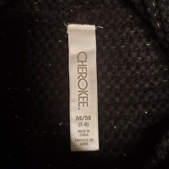 SOLD Black Turtle-neck with Silver Glitter for Girls - Picture 2 of 6